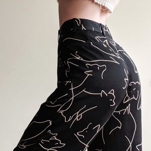Babaton by Aritzia fox print modesta pant